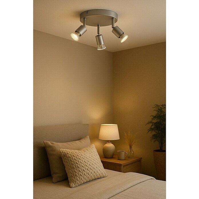 Brilo Plafón LED Picco (3 luces, Plateado)
