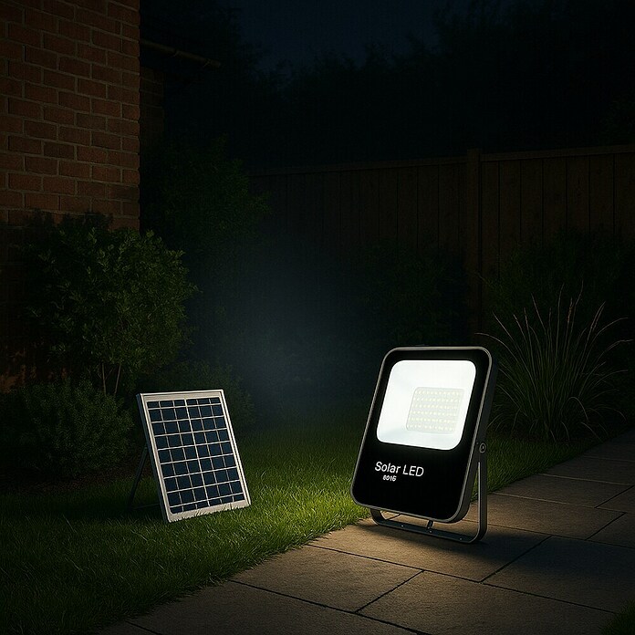 Proyector LED solar SMD (30 W, 6,5 x 37 x 25,5 cm, IP65) | BAUHAUS