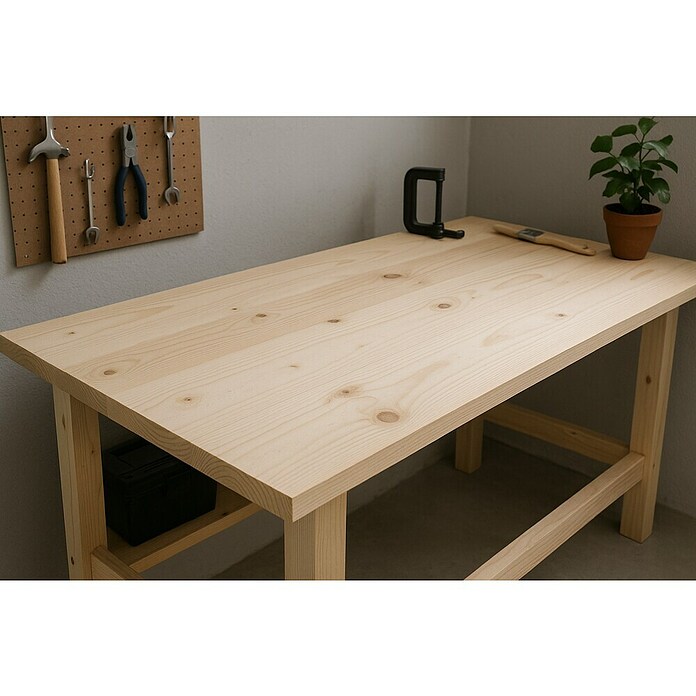 Tablero de madera laminada (Pino, 800 x 300 x 18 mm) | BAUHAUS