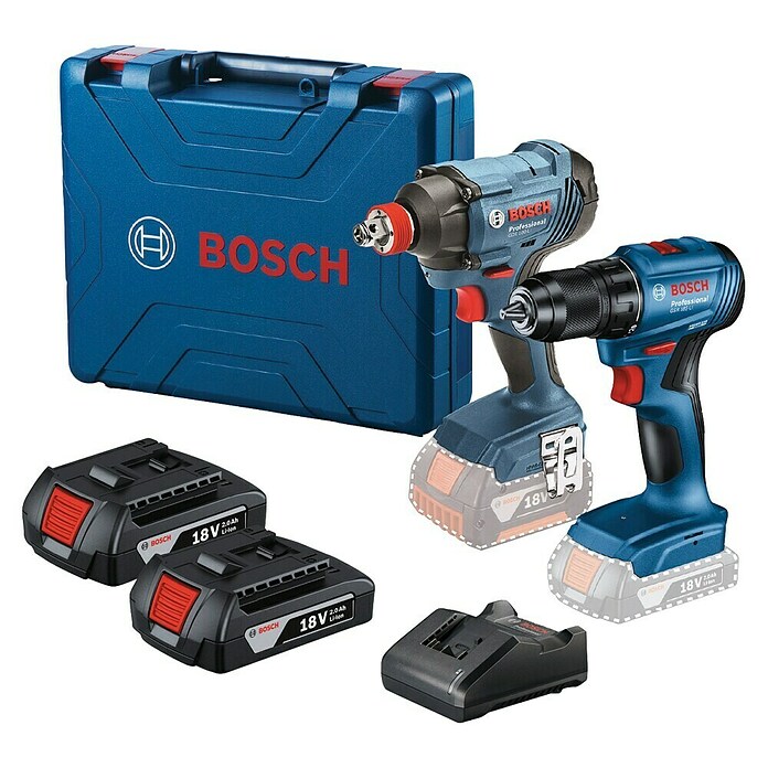 Bosch Professional Set strojeva GSR 185-LI + GDX 185-LI  (18 V, 2 baterije, 2 Ah, 6 -dij.) | BAUHAUS