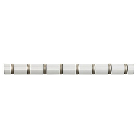 Umbra Garderobenleiste Flip (L x B x H: 81,3 x 2,5 x 7,6 cm, Anzahl Haken: 8 Stk., Weiß)