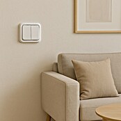Fontini BF-18 Interruptor/Conmutador doble (Blanco, Plástico, Montaje en la pared)