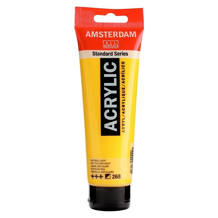Talens Amsterdam Pintura acrílica Standard  (Amarillo azo claro, 120 ml, Tubo)