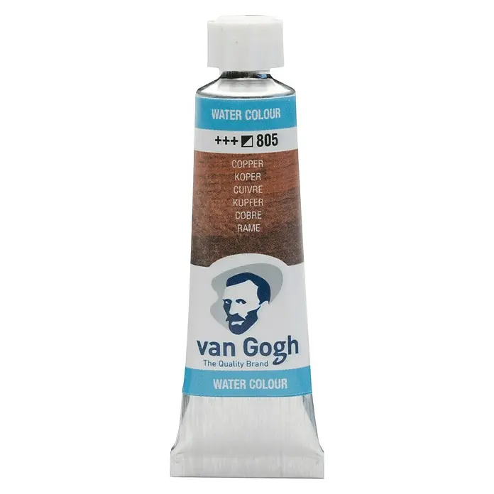 Talens Van Gogh Acuarela - Cobre, 10 ml, Tubo - Un tubo de pintura de acuarela Van Gogh en cobre, perfecto para artistas y aficionados que valoran la calidad.