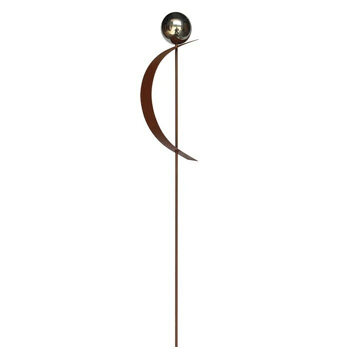 Gartendeko Kugel mit Bogen (Höhe: 125 cm, Durchmesser: 7 cm, Edelstahl)