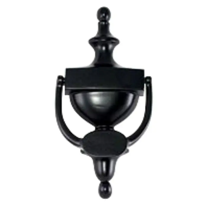 Micel Llamador de puerta inglés - L x An x Al: 200 x 90 x 21 mm, Latón - Llamador de puerta negro clásico para una entrada elegante. El llamador es de material resistente.
