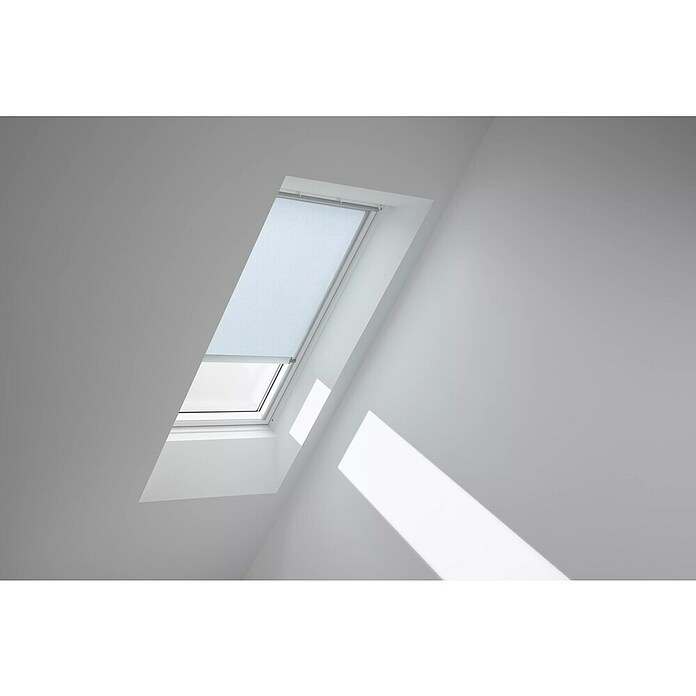 Velux Dachfensterrollo RSL U08 4166K (Farbe: Himmelblau - 4166K, Farbe Schiene: Aluminium, Solarbetrieben) | BAUHAUS