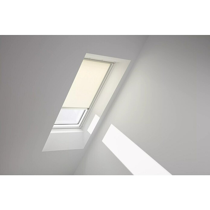 Velux Dachfensterrollo RSL SK08 1086K (Farbe: Hellbeige - 1086K, Farbe Schiene: Aluminium, Solarbetrieben) | BAUHAUS