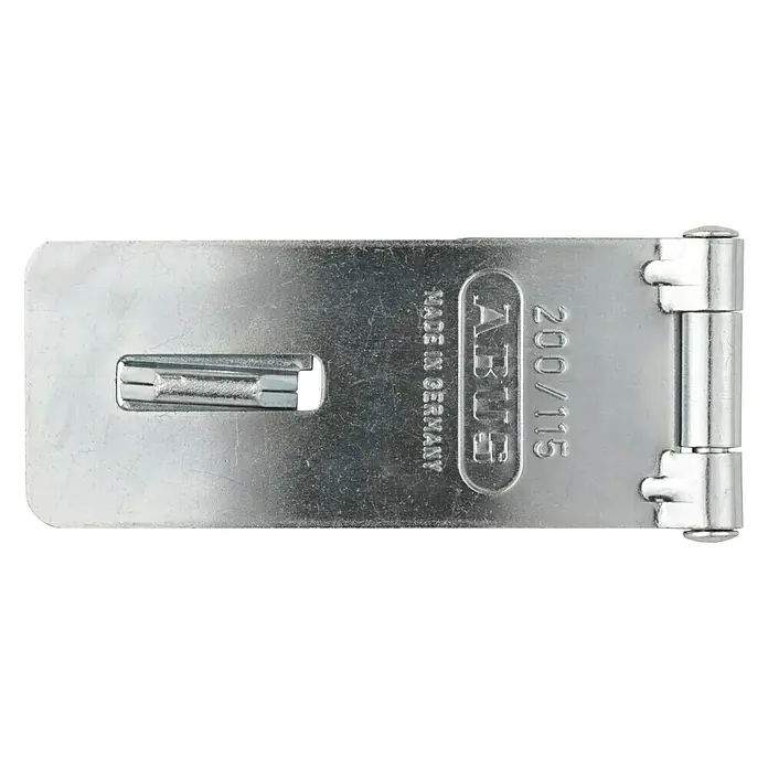 Abus Portacandados 200 - L x An: 115 x 47 mm - Pestillo de candado de acero ABUS 200/115, fabricado en Alemania, que proporciona seguridad y protección.
