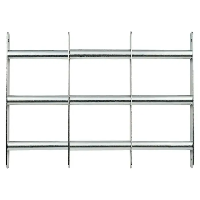 Abus Reja para ventanas FGI - Altura: 45 cm, Longitud regulable: 50 cm - 65 cm, Montaje en intradoses de ventanas - Reja metálica con aberturas rectangulares, ideal como dispositivo de seguridad o para decoración. Robusta y versátil.
