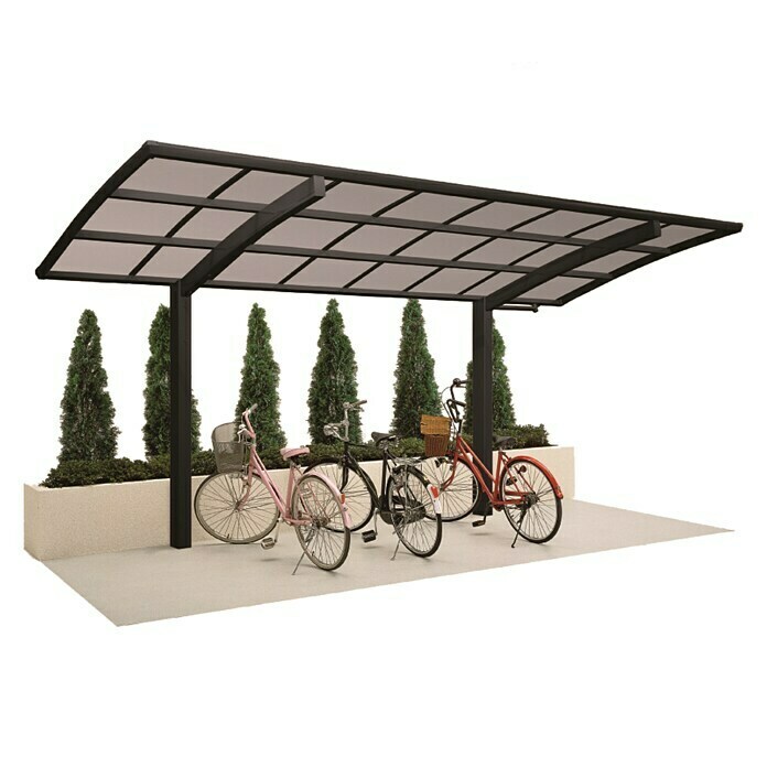 Ximax Portoforte Carport (2,54 x 2,01 m, Einfahrtshöhe: 2,74 m, Schwarz)