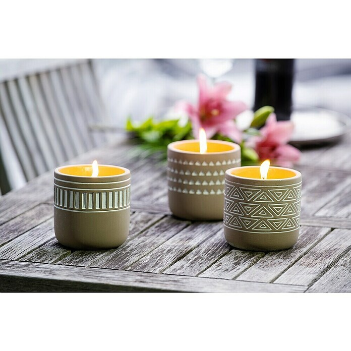 Citronella-Kerze (1 Stk., Ø x H: 10 x 10 cm, Beige-weiß) | BAUHAUS