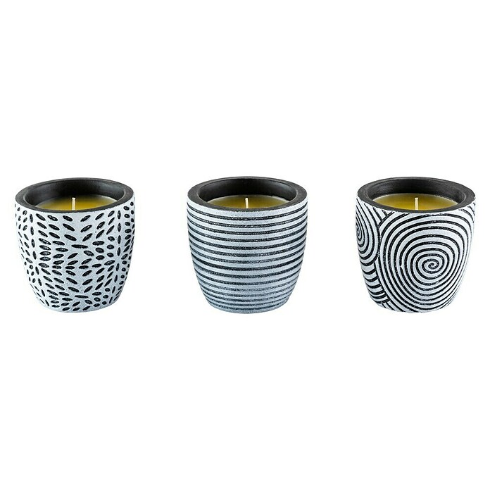 Citronella-Kerze (1 Stk., Ø x H: 7 x 6,6 cm, Grau-weiß) | BAUHAUS