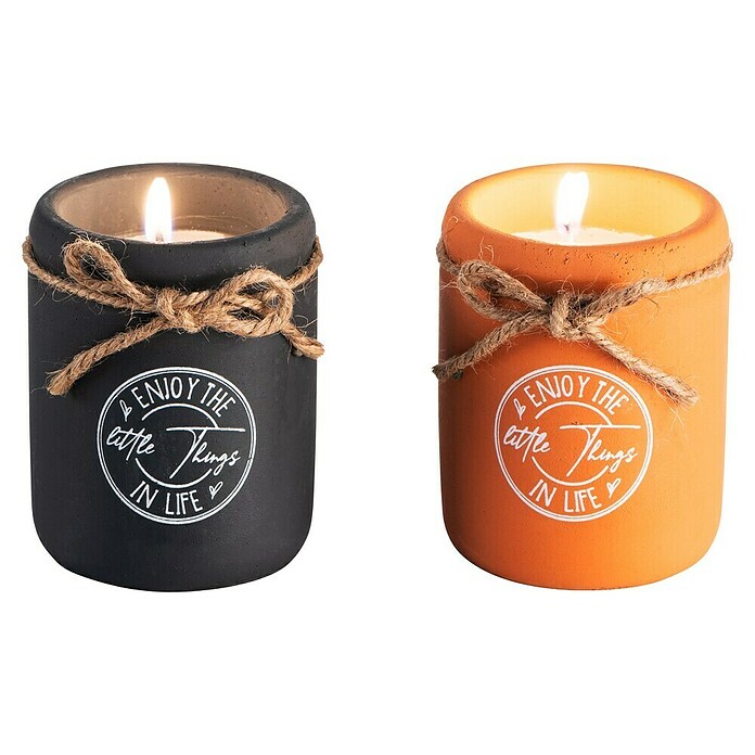 Citronella-Kerze Enjoy (1 Stk., Ø x H: 9 x 8 cm, Grau / Terracotta) | BAUHAUS