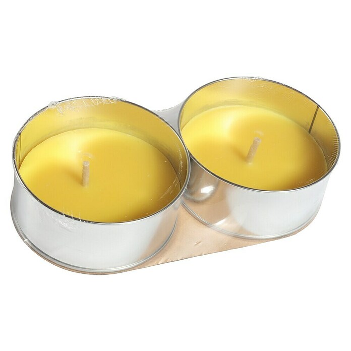 Citronella-Kerze (2 Stk., Ø x H: 10 x 4 cm, Silber) | BAUHAUS