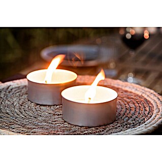 Citronella-Kerze (2 Stk., Ø x H: 10 x 4 cm, Silber)