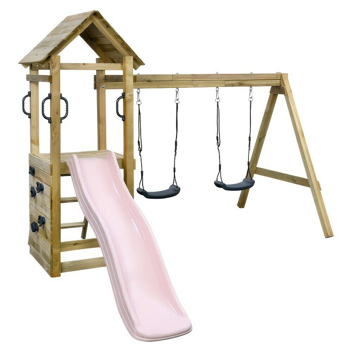 Swing King Dječja ljuljačka Maria  (Š x D: 235 x 300 cm, Drvo, Roza) | BAUHAUS