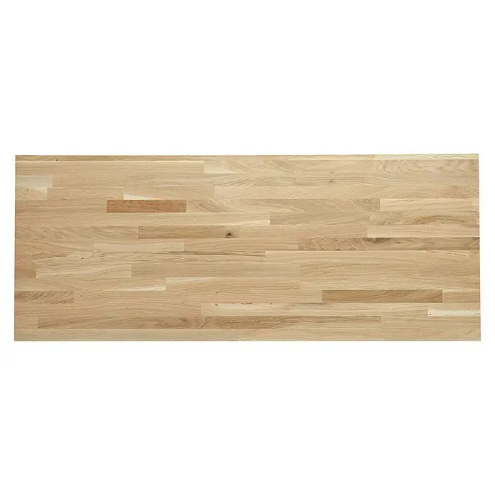 Exclusivholz Leimholzplatte Eiche slim - Eiche, Qualitätsstufe Leimholzplatte: B/C, 1.200 x 400 x 12,5 mm - Helle Holz-Arbeitsplatte mit einer attraktiven Maserung. Ideal für Küchen oder Werkstätten, die einen natürlichen und robusten Look wünschen.