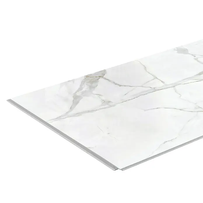 Inspiro Revestimiento de pared de PVC Eclipse Gloss - 75 x 45 cm, Gris Eclipse - Elegante baldosa de mármol con hermosas vetas grises y doradas para interiores elegantes. Perfecta para suelos y paredes.