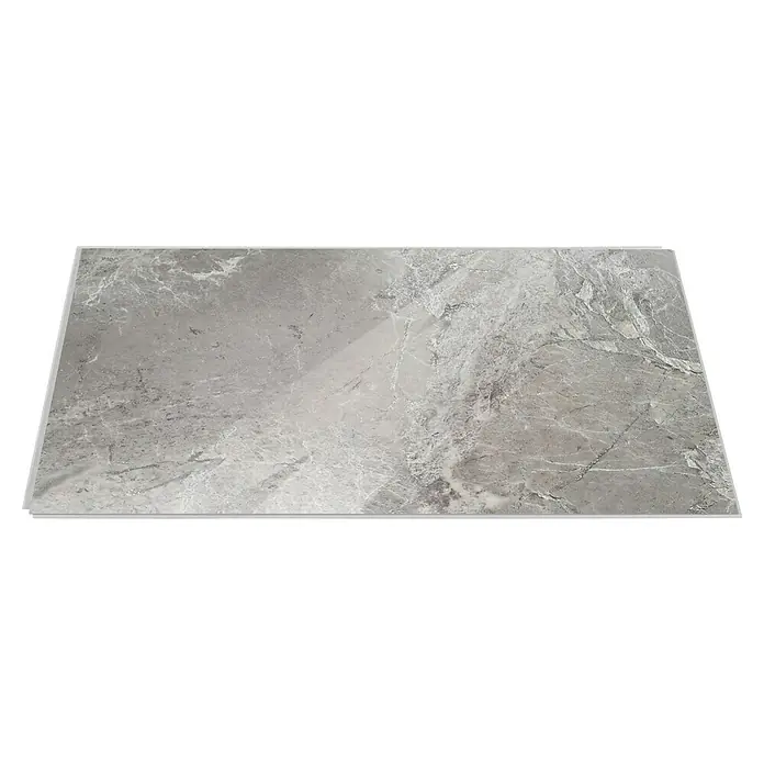 Inspiro Revestimiento de pared de PVC Mirage Gloss - 75 x 45 cm, Gris - Losa de mármol en tonos grises. Ideal para encimeras de cocina o tableros de mesa elegantes, duradera y elegante.