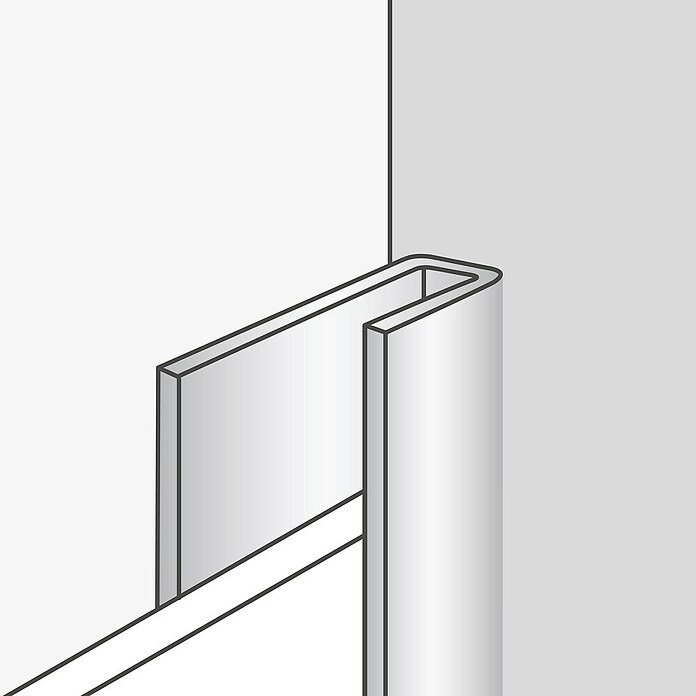 Inspiro Perfil final (Blanco, Tipo de montaje: Ubicar, 2.600 mm) | BAUHAUS