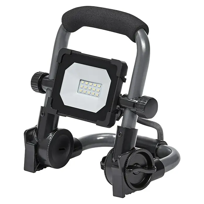 Ledvance LED Baustrahler R-Stand - 1.000 lm, 6.500 K, 180 x 138,5 x 194 mm, IP54 - LED-Arbeitsleuchte mit verstellbarem Ständer für flexible Beleuchtung in Werkstatt oder Garage. Robust und zuverlässig.