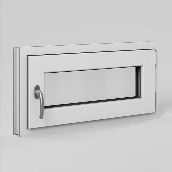 Solid Elements Kellerfenster (B x H: 80 x 40 cm, DIN Anschlag: Rechts, Weiß) | BAUHAUS