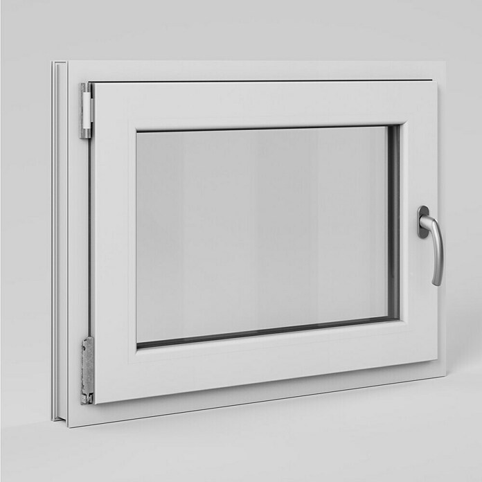 Solid Elements Kellerfenster (B x H: 80 x 60 cm, DIN Anschlag: Links, Weiß) | BAUHAUS