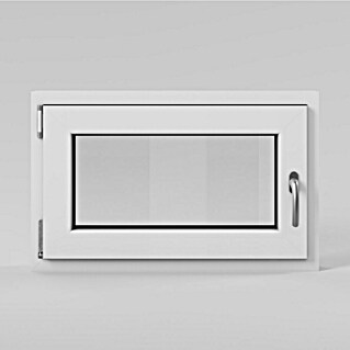 Solid Elements Kellerfenster (B x H: 80 x 50 cm, DIN Anschlag: Links, Weiß)
