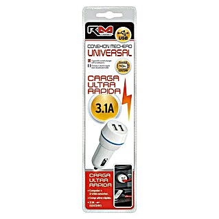 Rolmovil Cargador de encendedor de automóvil USB (2 conexiones USB, 3,1 Ah)