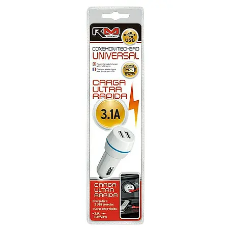 Rolmovil  Cargador de encendedor de automóvil USB