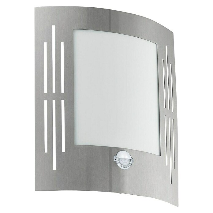 Eglo Vanjska svjetiljka sa senzorom City  (60 W, Plemeniti čelik, Bijele boje, IP44) | BAUHAUS