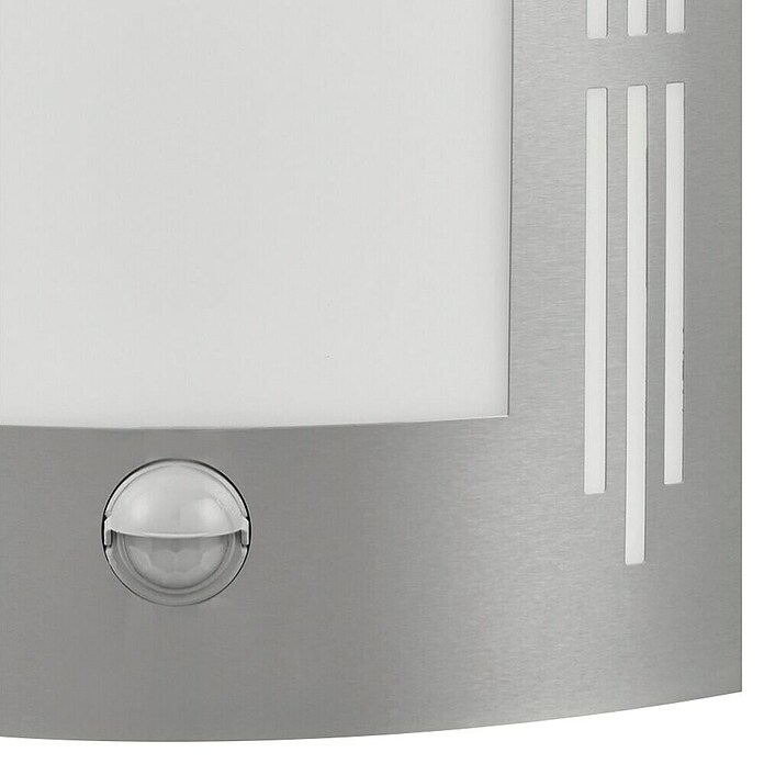 Eglo Vanjska svjetiljka sa senzorom City  (60 W, Plemeniti čelik, Bijele boje, IP44) | BAUHAUS