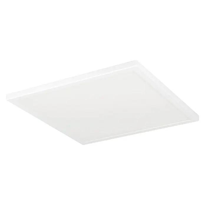Eglo connect.z LED-Panel Rovito-Z - 22 W, L x B x H: 39 x 39 x 3 cm, Weiß, RGB - Bild einer flachen LED-Deckenleuchte mit einem schlichten, weißen Rahmen und einer rechteckigen Form, ideal für moderne Innenräume.