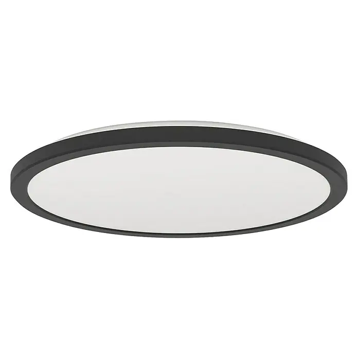 Eglo connect.z LED-Panel rund Rovito - 22 W, Ø x H: 39 x 3 cm, Schwarz, Neutralweiß - Runde LED-Deckenleuchte mit einem schlichten, modernen Design, ideal für Wohnräume, Büros und Flure. Sorgt für eine helle und gleichmäßige Ausleuchtung.