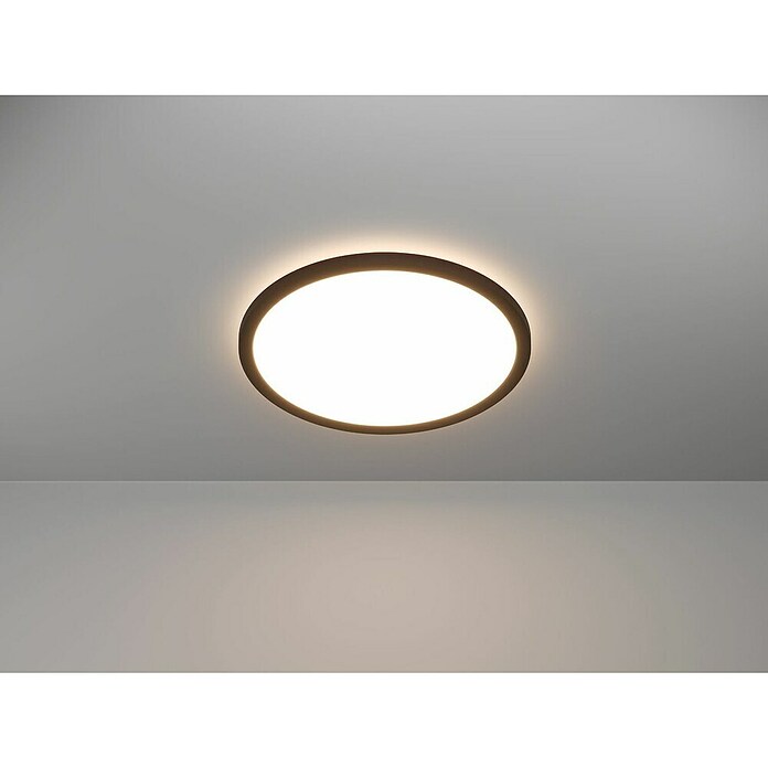Eglo connect.z LED panel okrugli Rovito  (22 W, Ø x V: 39 x 3 cm, Crna, Neutralno bijelo) | BAUHAUS