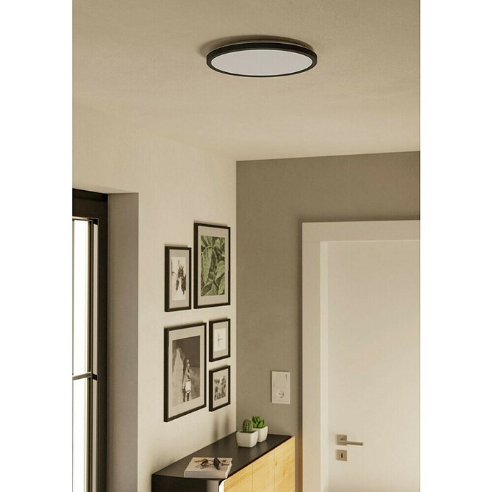 Eglo connect.z LED panel okrugli Rovito-Z  (16 W, Ø x V: 30 x 3 cm, Crna, RGBW) | BAUHAUS