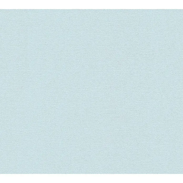 A.S. Création Flavour Vliestapete II - Hellblau, Uni, 10,05 x 0,53 m - Nahaufnahme einer hellblauen Tapete mit subtiler Textur, ideal für beruhigende Raumgestaltungen und dezente Wanddekorationen.