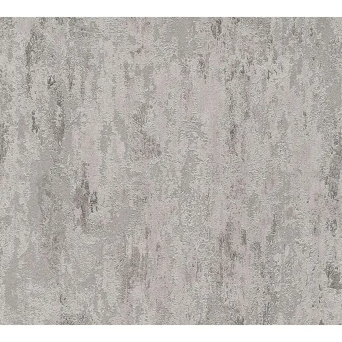 A.S. Création Vliestapete - Grau, Betonoptik, 10,05 x 0,53 m - Graue Wandtapete mit unregelmäßiger Textur für eine moderne, stilvolle Inneneinrichtung.