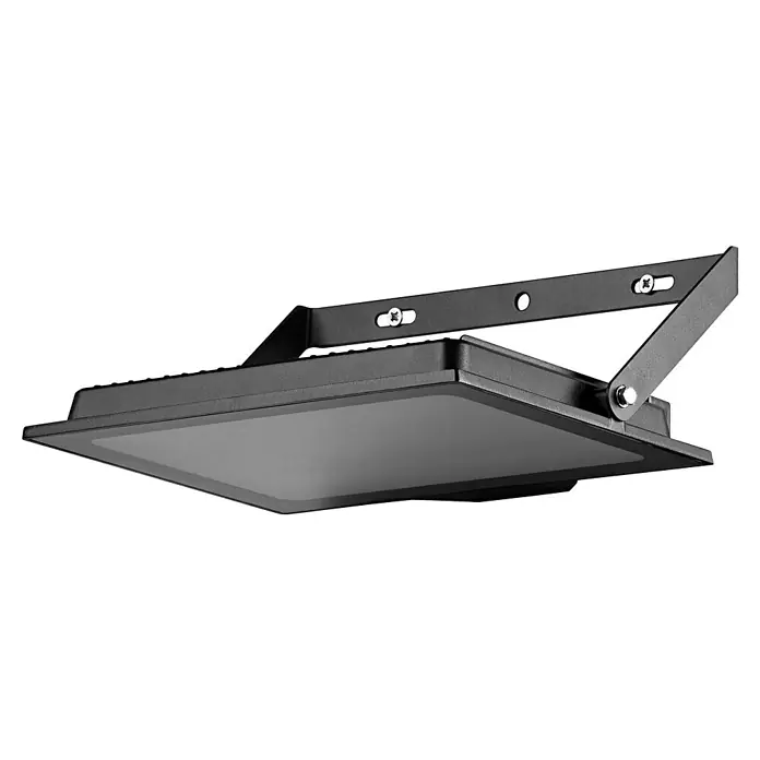 Ledvance LED-Baustrahler - 100 W, 10.000 lm, 4.000 K, 270 x 30 x 222 mm, IP65 - Schwarzer LED-Flutlichtstrahler mit dunkelgrauem Diffusor und verstellbarer Montagehalterung.