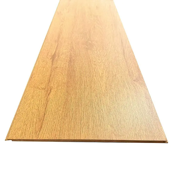 Bariperfil Panel de pared Roble Auro - 260 x 25 cm, Roble - Tabla laminada individual con textura de vetas de madera en tonos cálidos. El material robusto es ideal para áreas de estar de alto tránsito.