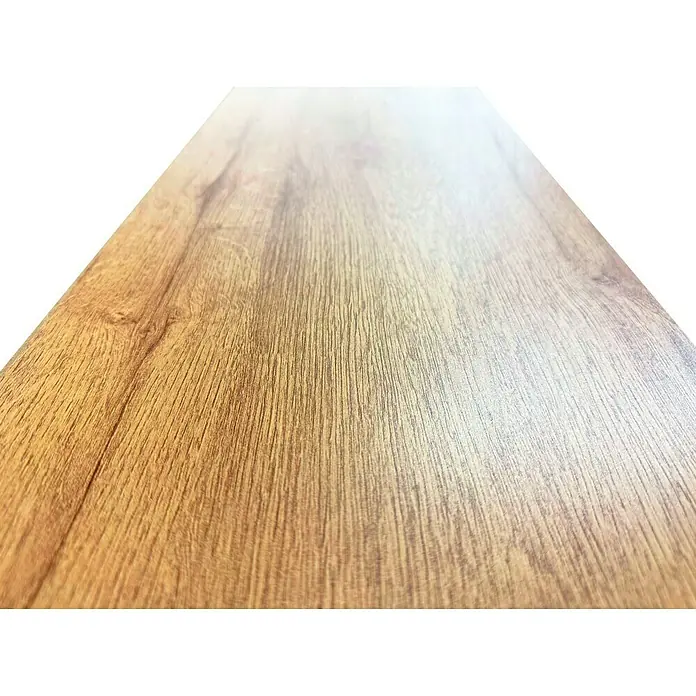 Bariperfil Panel de pared Roble Auro - 260 x 25 cm, Roble - Primer plano de suelo laminado con tonos cálidos de madera y distintos patrones de vetas. Ideal para texturas de suelo realistas.
