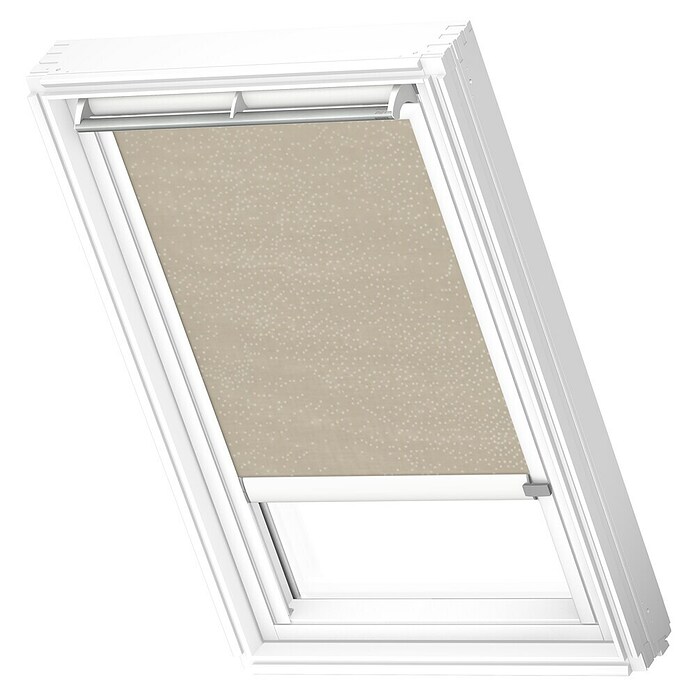 Velux Dachfensterrollo RSL MK12 4171KWL (Farbe: Sandbeige - 4171KWL, Farbe Schiene: Weiß, Solarbetrieben) | BAUHAUS
