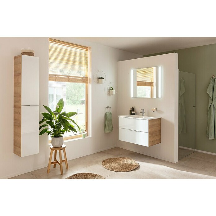 Fackelmann Mirrors LED-Lichtspiegel Brilliant (B x H: 80 x 68 cm, Sensorschalter, Rechteckig) | BAUHAUS