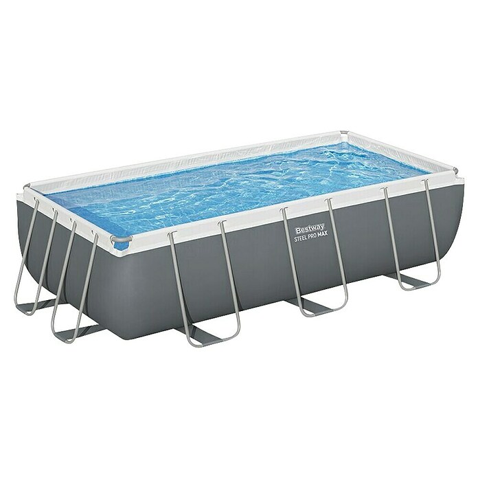 Bestway Bazen sa čeličnim okvirom Steel Pro MAX  (Siva, 6.478 l) | BAUHAUS
