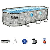 Bestway Bazen sa čeličnim okvirom Power Steel Swim Vista  (Siva, 13.430 l) | BAUHAUS
