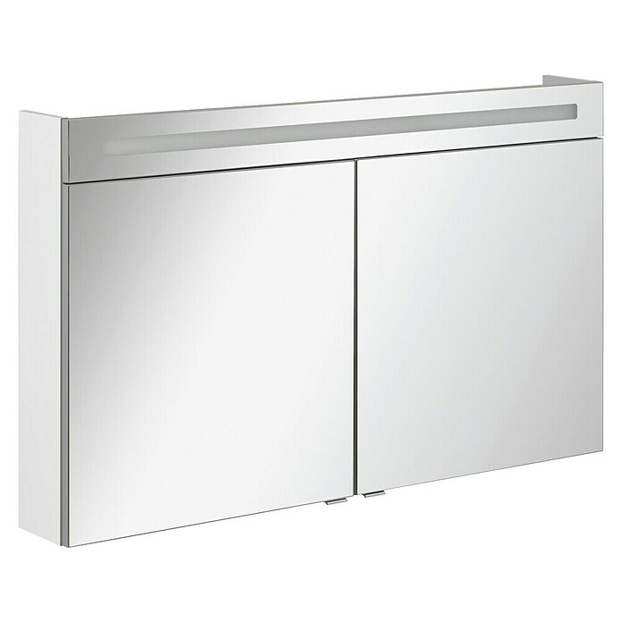 Fackelmann B.clever LED-Spiegelschrank (2-türig, B x H: 120 x 70,6 cm, Weiß) | BAUHAUS
