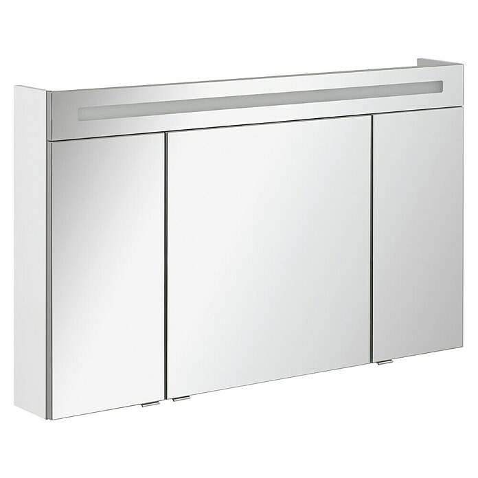 Fackelmann B.clever LED-Spiegelschrank (3-türig, B x H: 120 x 70,6 cm, Weiß) | BAUHAUS