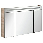 Fackelmann B.clever LED-Spiegelschrank (3-türig, B x H: 120 x 70,6 cm, Holzoptik Alaska Esche) | BAUHAUS