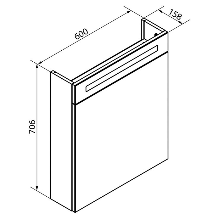 Fackelmann B.clever LED-Spiegelschrank (1-türig, B x H: 60 x 70,6 cm, Holzoptik Alaska Esche) | BAUHAUS